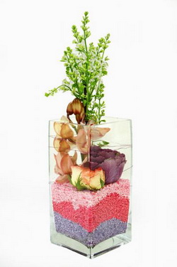 Ankara de farkl� bir �i�ek firmas� �r�n�  cam i�erisinde 2 kandil orkide �i�e�i